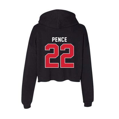 Illinois State - NCAA Men's Basketball : Ty Pence - Women's Crop Fleece Hoodie-1
