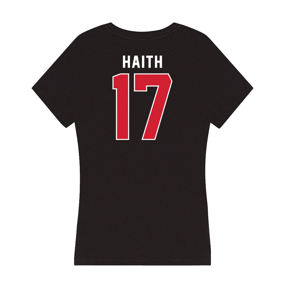 Illinois State - NCAA Women's Volleyball : Regan Haith - Women's V-Neck T-Shirt-1