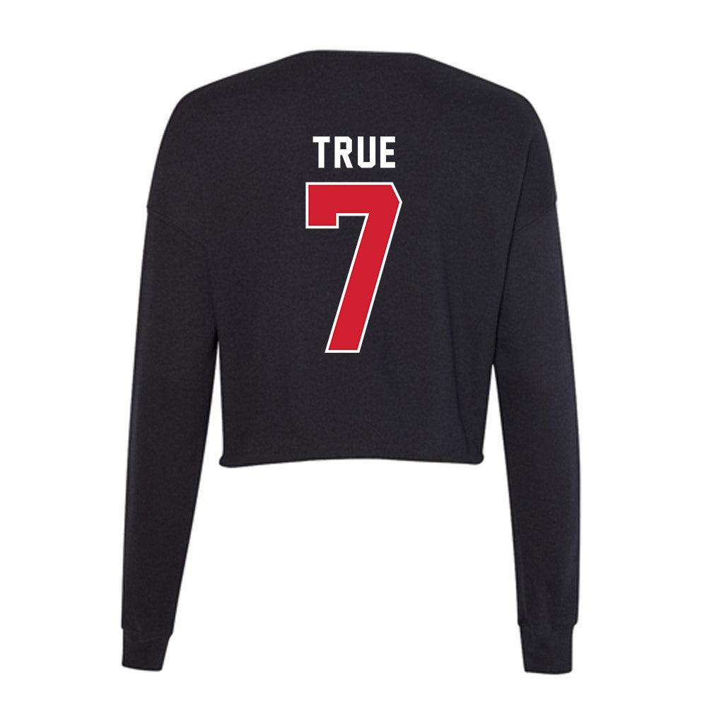 Illinois State - NCAA Football : Nick True - Women's Cropped Crew Fleece-1