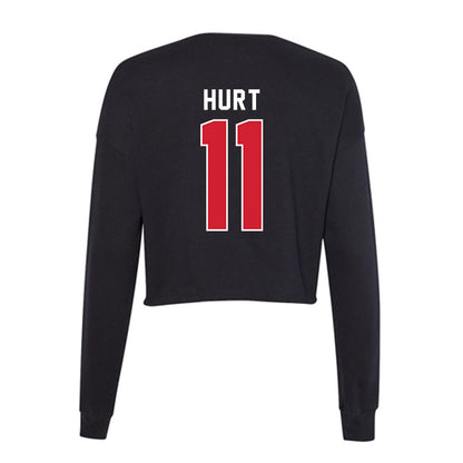 Illinois State - NCAA Women's Basketball : Kya Hurt - Women's Cropped Crew Fleece-1