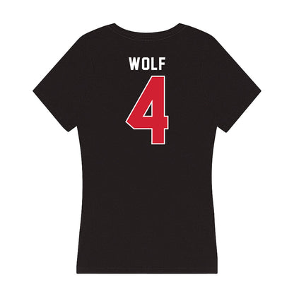 Illinois State - NCAA Men's Basketball : Landon Wolf - Women's V-Neck T-Shirt-1