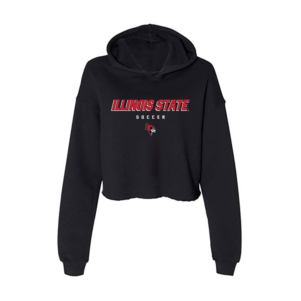 Illinois State - NCAA Women's Soccer : Emily Ehlert - Women's Crop Fleece Hoodie-0