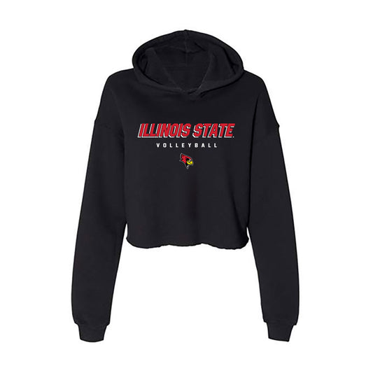 Illinois State - NCAA Women's Volleyball : Sidney Wright - Women's Crop Fleece Hoodie-0