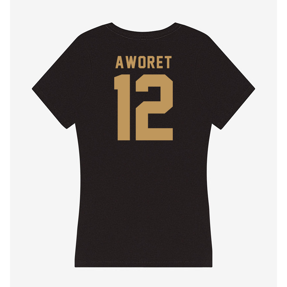 Oakland - NCAA Women's Basketball : Ilris Aworet - Women's V-Neck T-Shirt-1