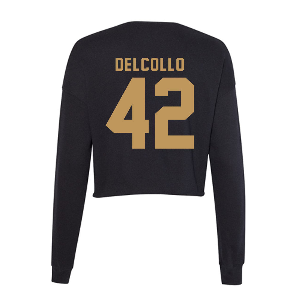 Oakland - NCAA Baseball : Drew Delcollo - Women's Cropped Crew Fleece-1