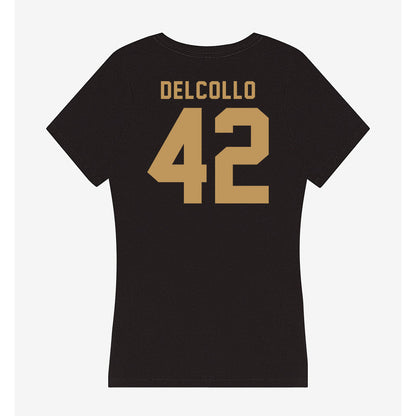 Oakland - NCAA Baseball : Drew Delcollo - Women's V-Neck T-Shirt-1