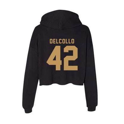 Oakland - NCAA Baseball : Drew Delcollo - Women's Crop Fleece Hoodie-1