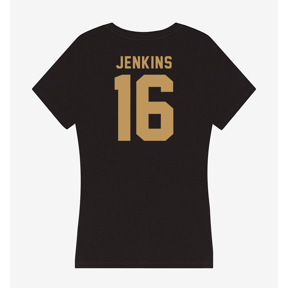 Oakland - NCAA Women's Soccer : Corinne Jenkins - Women's V-Neck T-Shirt-1