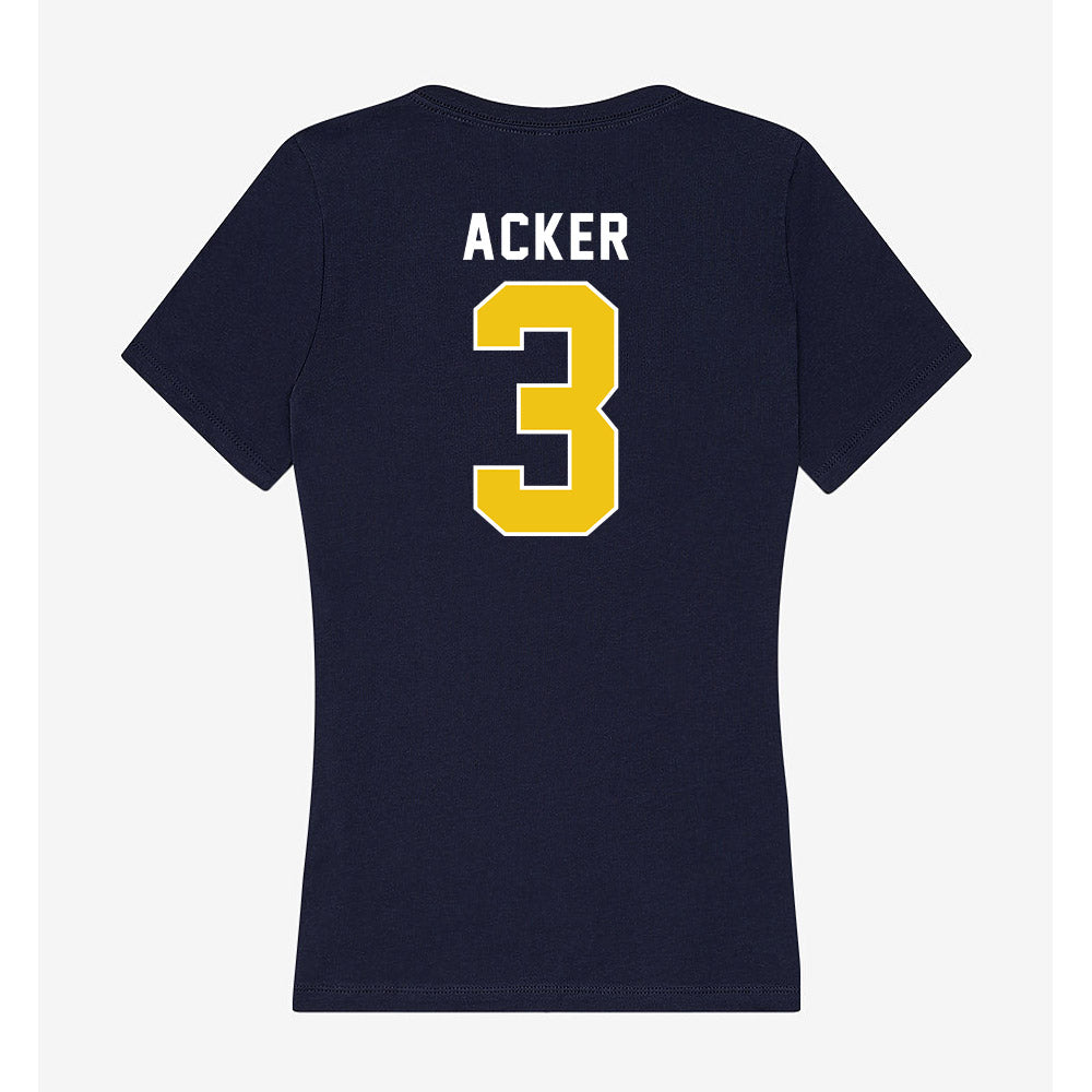 La Salle - NCAA Men's Basketball : Eric Acker - Women's V-Neck T-Shirt-1