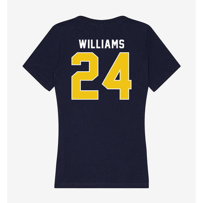 La Salle - NCAA Women's Basketball : Kiara Williams - Women's V-Neck T-Shirt-1