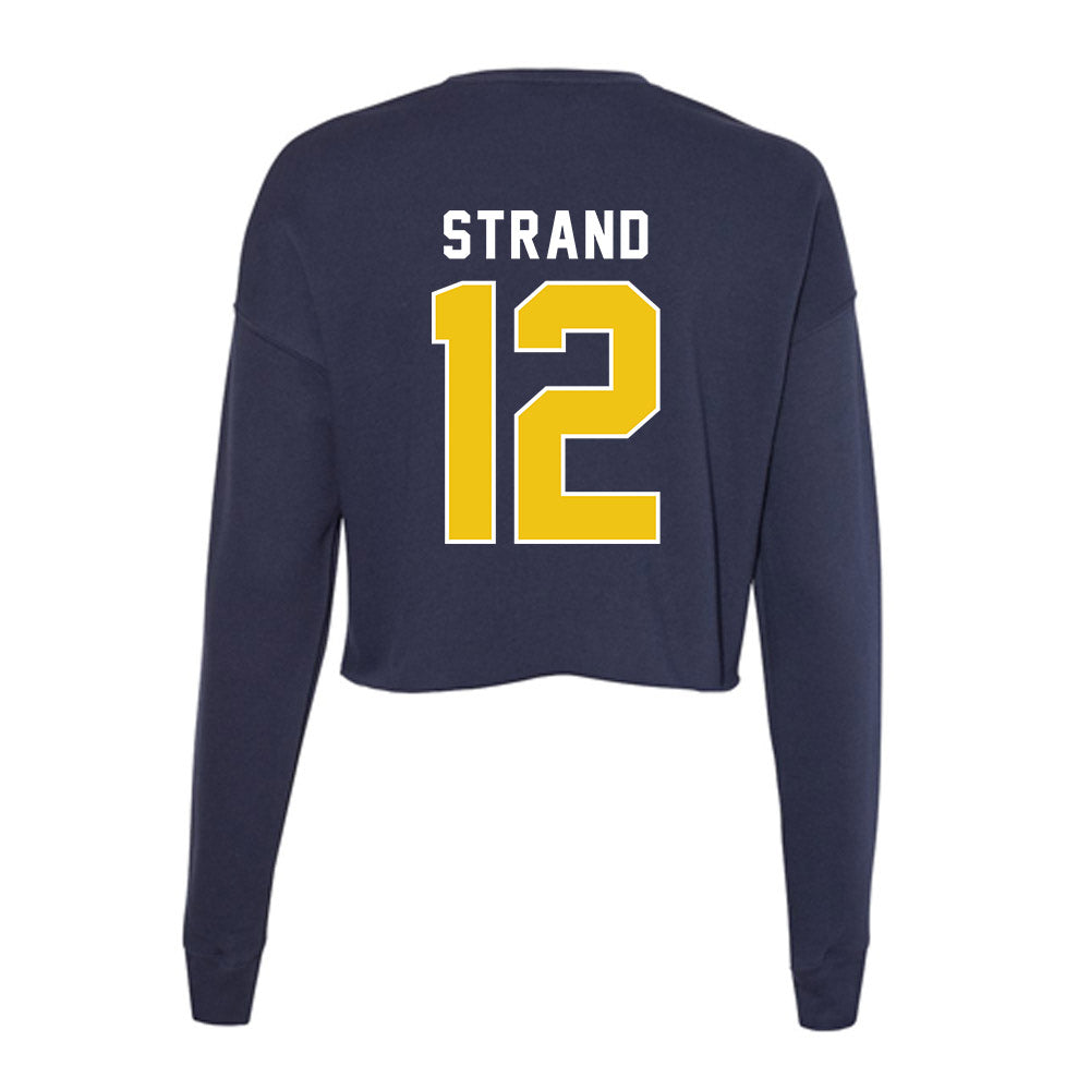 La Salle - NCAA Men's Basketball : Damon Strand - Women's Cropped Crew Fleece-1
