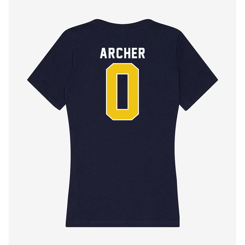 La Salle - NCAA Men's Basketball : Justin Archer - Women's V-Neck T-Shirt-1