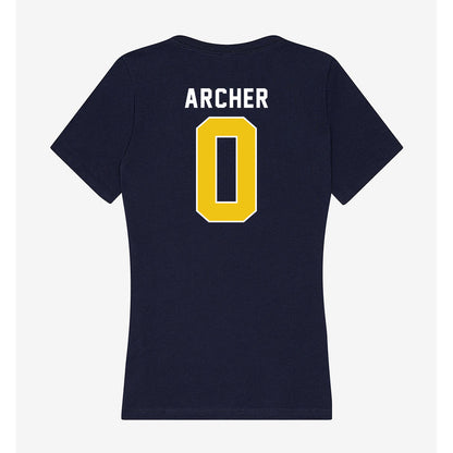 La Salle - NCAA Men's Basketball : Justin Archer - Women's V-Neck T-Shirt-1