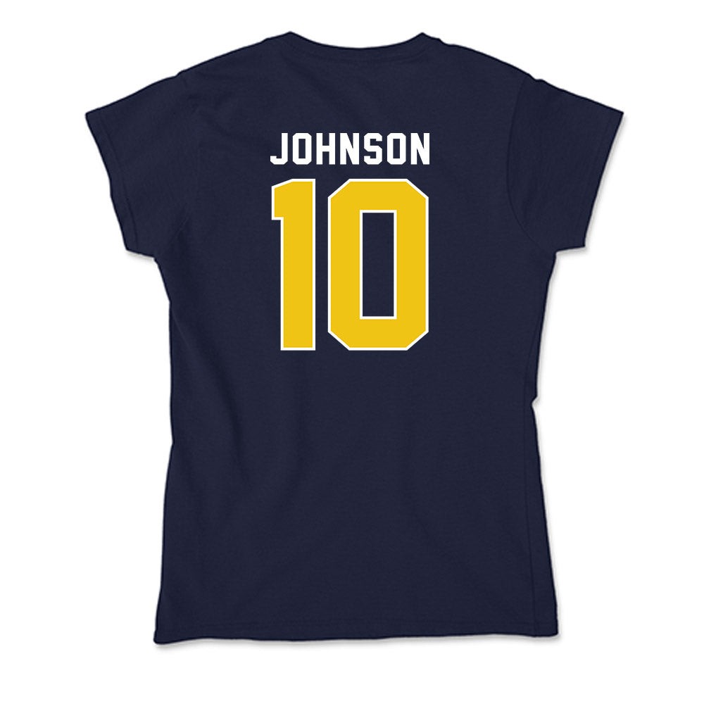 La Salle - NCAA Men's Basketball : Jaden Johnson - Soft Style Women’s T-Shirt-1