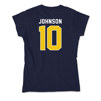 La Salle - NCAA Men's Basketball : Jaden Johnson - Soft Style Women’s T-Shirt-1