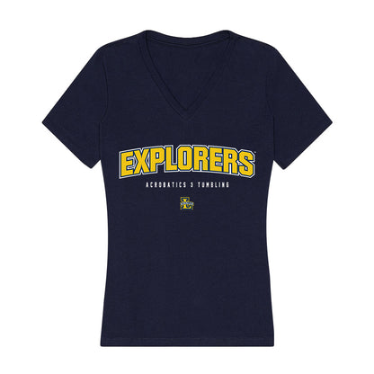 La Salle - NCAA Acrobatics & Tumbling : Sydnee Hayes - Women's V-Neck T-Shirt-0