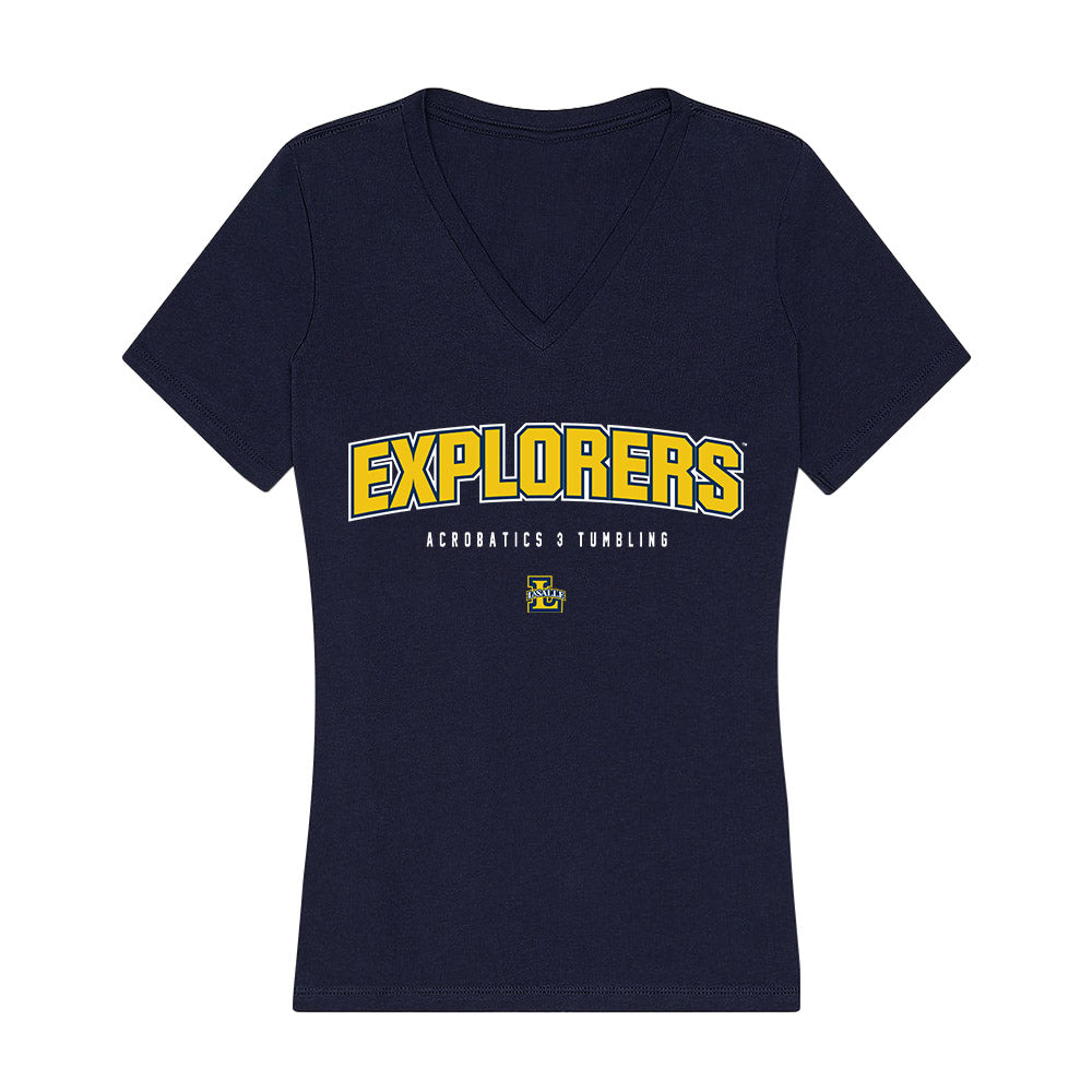 La Salle - NCAA Acrobatics & Tumbling : Xiana Winn - Women's V-Neck T-Shirt-0