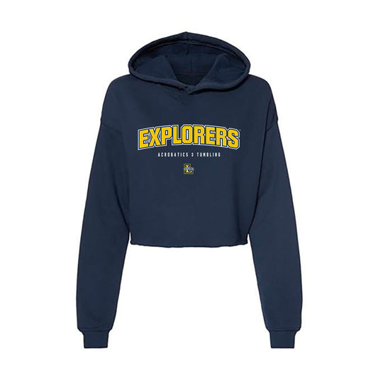 La Salle - NCAA Acrobatics & Tumbling : Emya Hillery - Women's Crop Fleece Hoodie-0