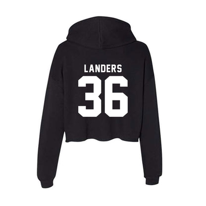 Siena - NCAA Men's Lacrosse : Christopher Landers - Women's Crop Fleece Hoodie-1