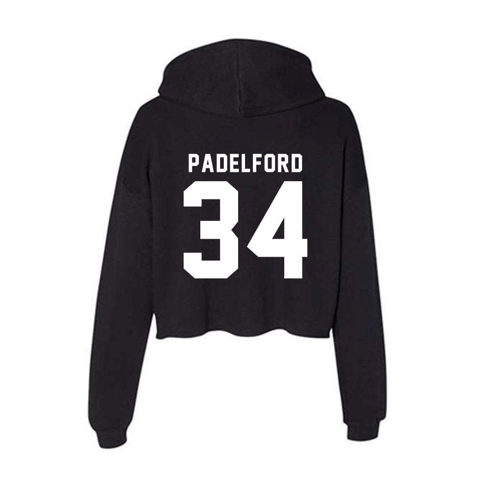 Siena - NCAA Men's Lacrosse : Caden Padelford - Women's Crop Fleece Hoodie-1