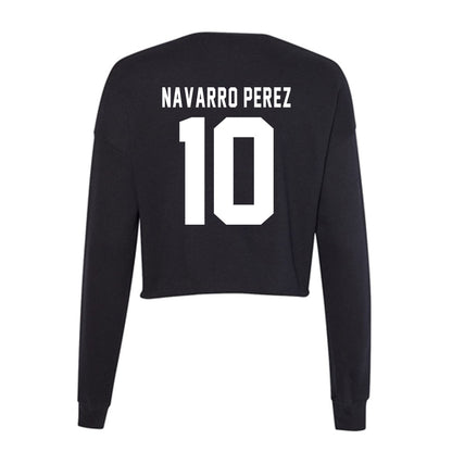 Siena - NCAA Men's Soccer : Mario Navarro Perez - Women's Cropped Crew Fleece-1