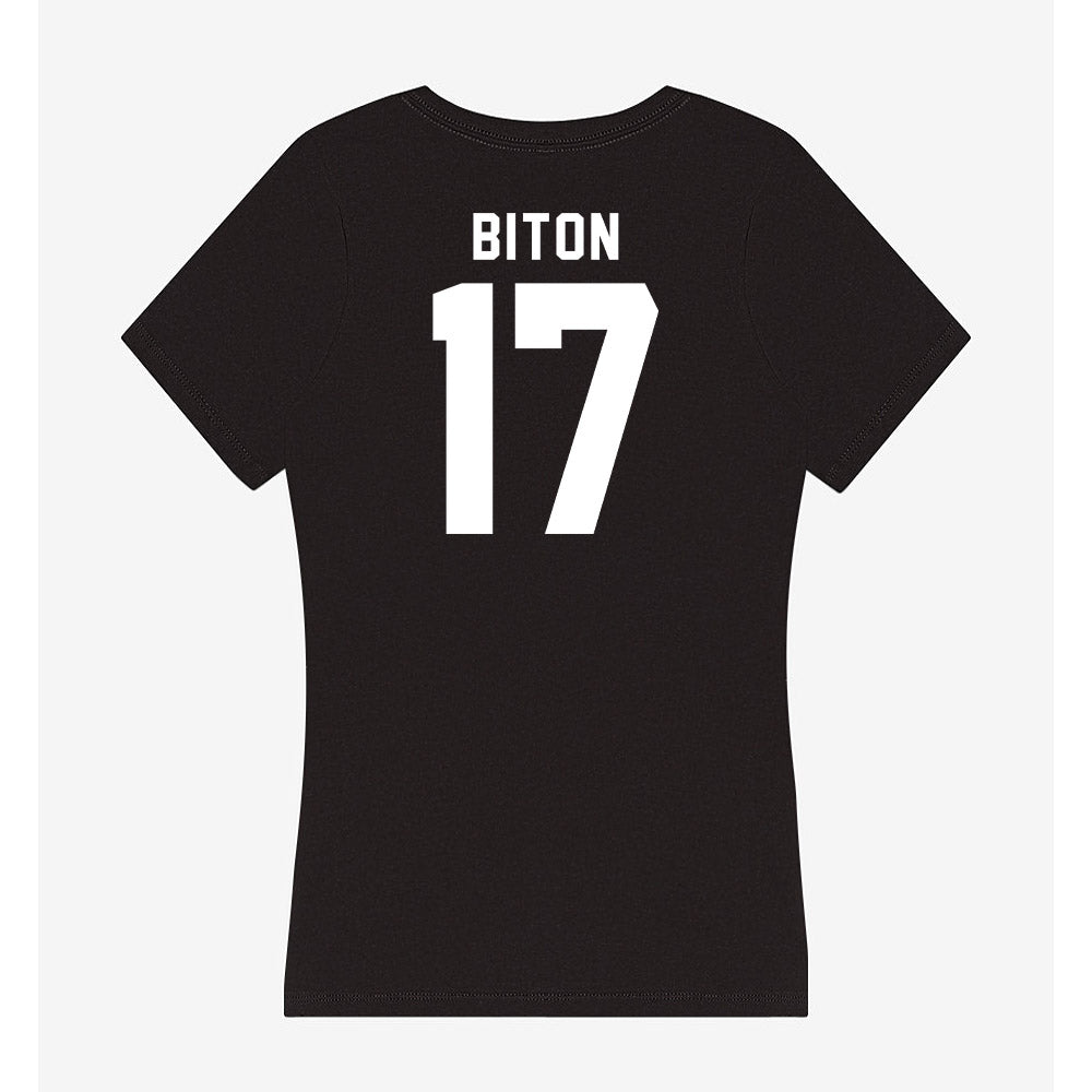 Siena - NCAA Men's Soccer : Ben Biton - Women's V-Neck T-Shirt-1