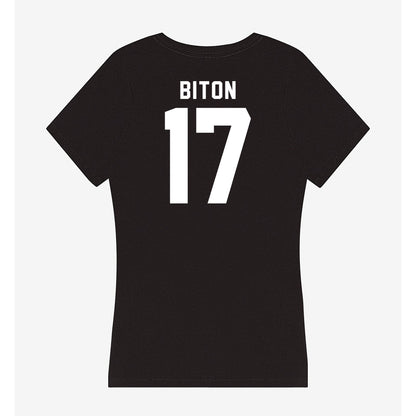 Siena - NCAA Men's Soccer : Ben Biton - Women's V-Neck T-Shirt-1