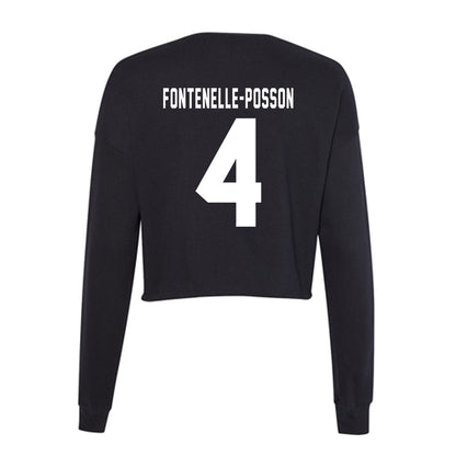 Siena - NCAA Women's Basketball : Valencia Fontenelle-Posson - Women's Cropped Crew Fleece-1