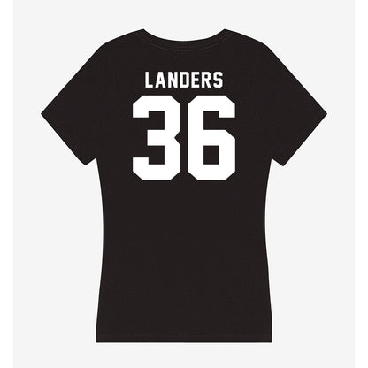 Siena - NCAA Men's Lacrosse : Christopher Landers - Women's V-Neck T-Shirt-1