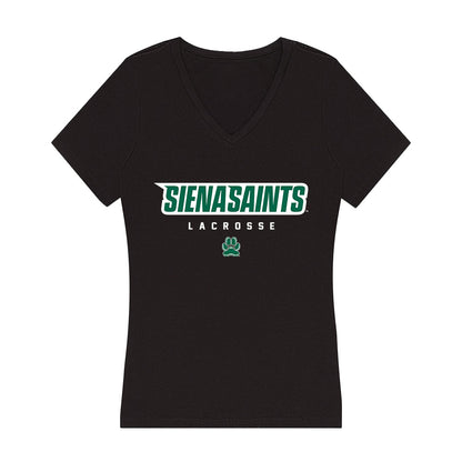 Siena - NCAA Men's Lacrosse : Caden Padelford - Women's V-Neck T-Shirt-0