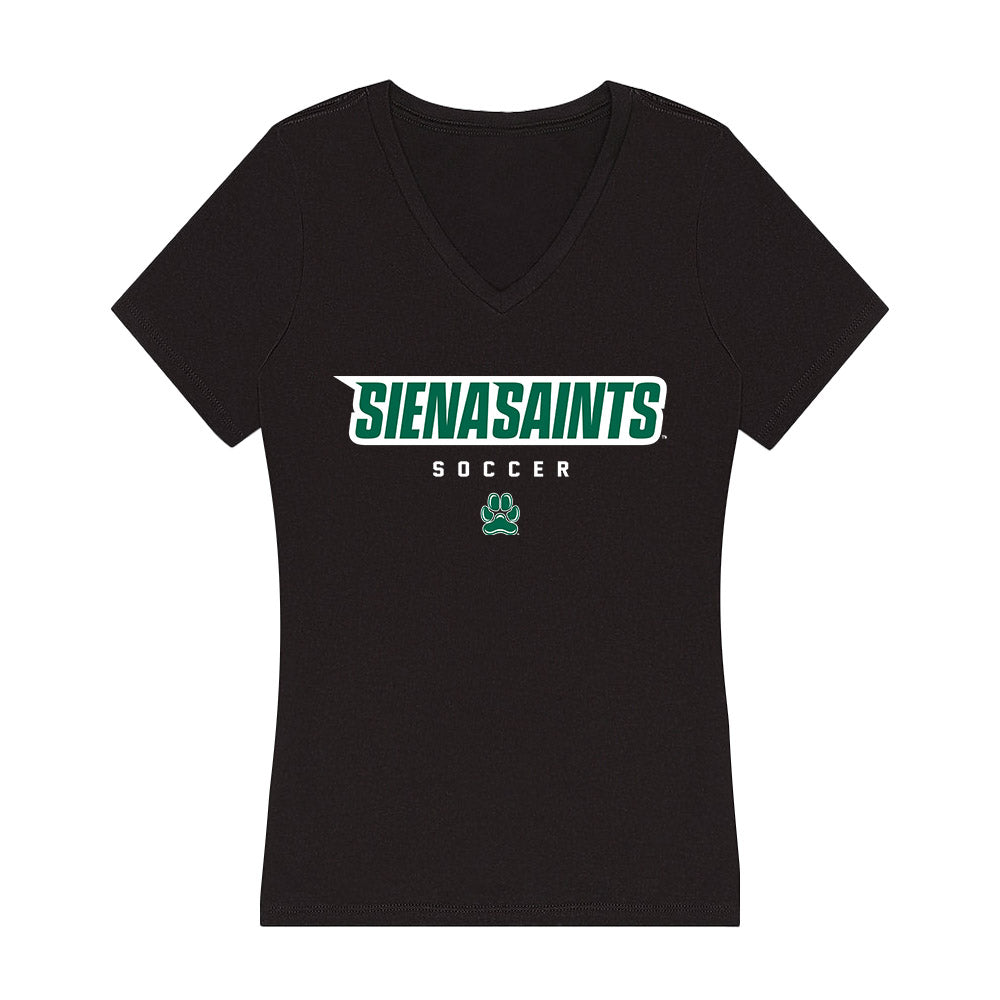 Siena - NCAA Men's Soccer : Mario Navarro Perez - Women's V-Neck T-Shirt-0