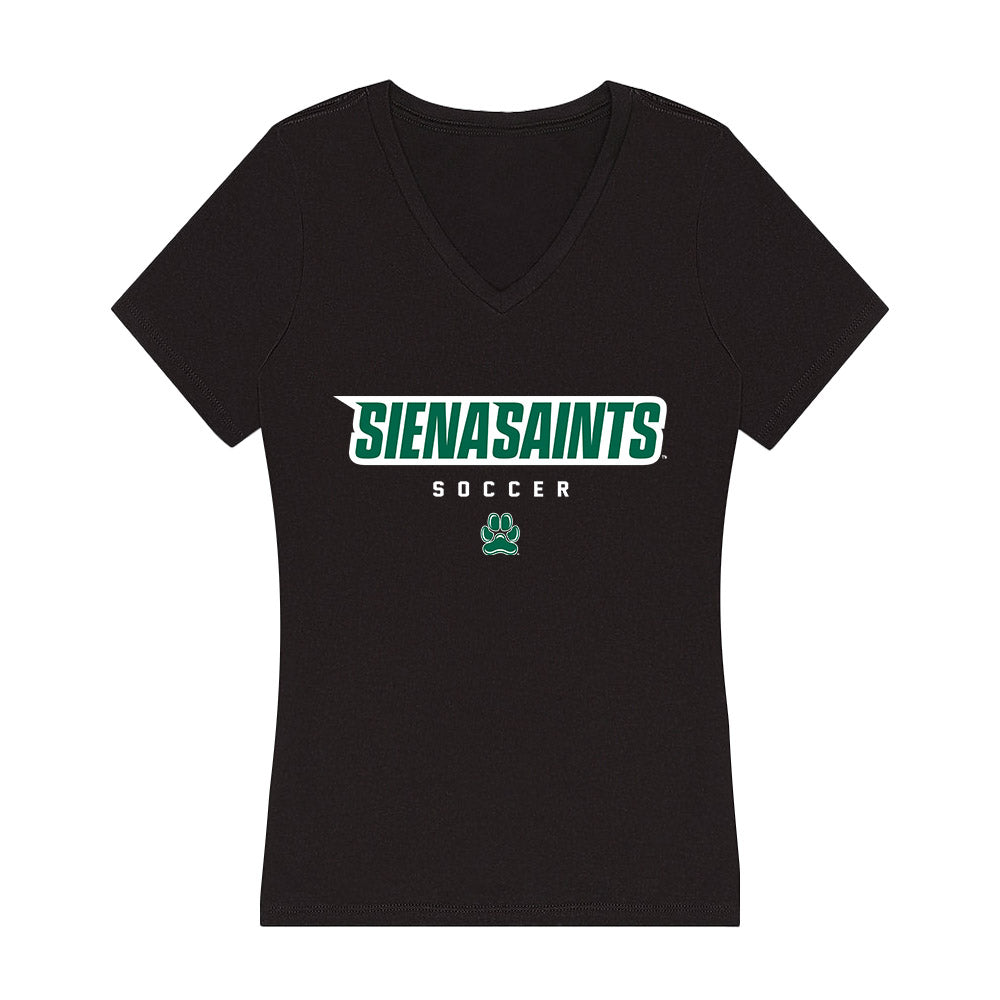 Siena - NCAA Women's Soccer : Cate Burns - Women's V-Neck T-Shirt-0