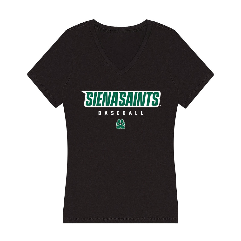 Siena - NCAA Baseball : MarkAnthony Glickman - Women's V-Neck T-Shirt-0