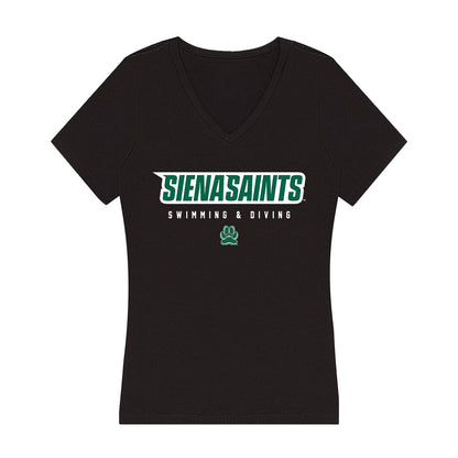 Siena - NCAA Women's Swimming & Diving : Skylar Ricard - Women's V-Neck T-Shirt-0