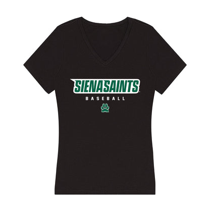 Siena - NCAA Baseball : Sean Camacho - Women's V-Neck T-Shirt-0