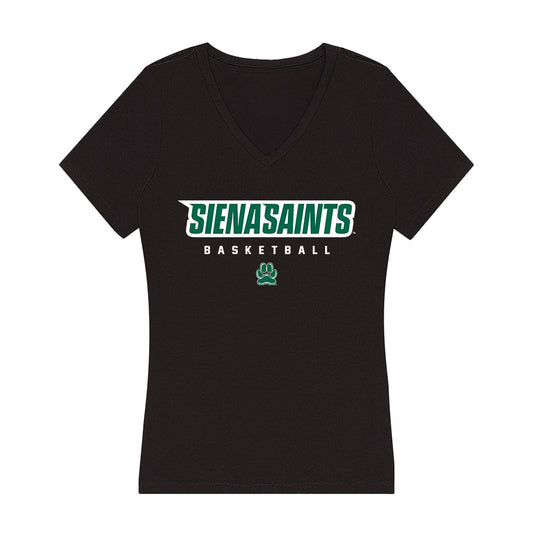 Siena - NCAA Men's Basketball : Mosi Clayton - Women's V-Neck T-Shirt-0