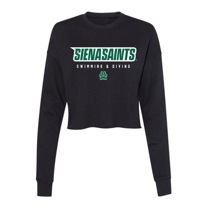 Siena - NCAA Women's Swimming & Diving : Skylar Ricard - Women's Cropped Crew Fleece-0