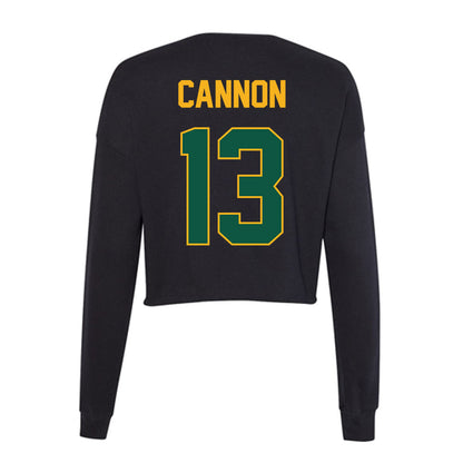 William & Mary - NCAA Football : Trevon Cannon - Women's Cropped Crew Fleece-1
