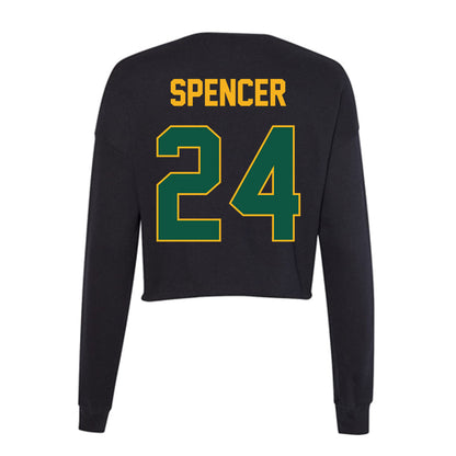 William & Mary - NCAA Men's Basketball : Kaleb Spencer - Women's Cropped Crew Fleece-1
