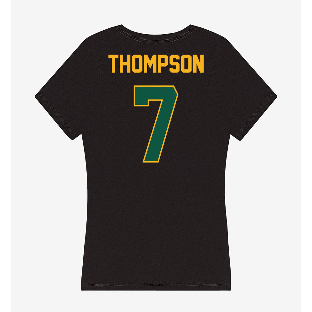 William & Mary - NCAA Football : Deven Thompson - Women's V-Neck T-Shirt-1