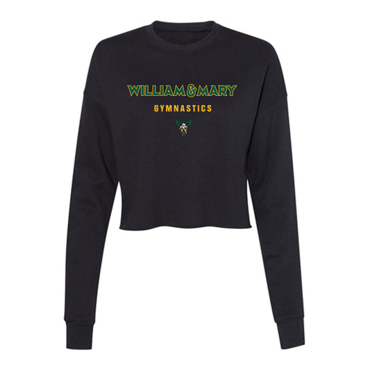William & Mary - NCAA Women's Gymnastics : Samantha Burd - Women's Cropped Crew Fleece-0