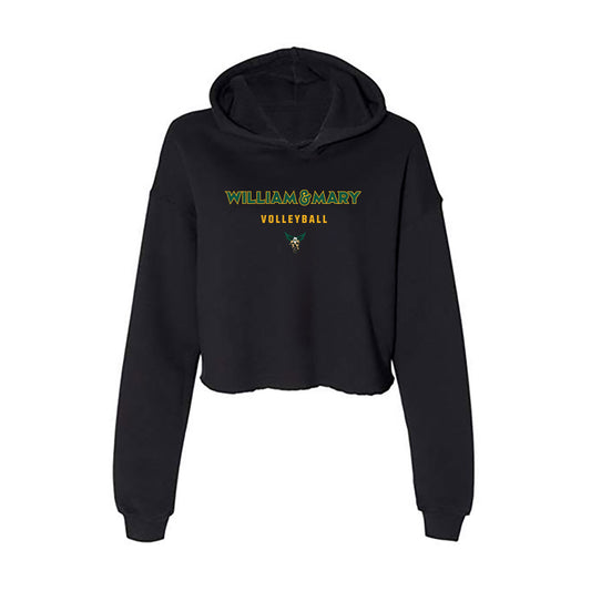 William & Mary - NCAA Women's Volleyball : Sophia Van Name - Women's Crop Fleece Hoodie-0