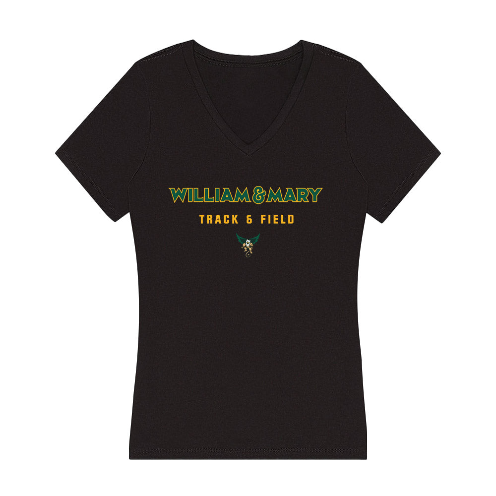 William & Mary - NCAA Women's Track & Field : Emily Ervin - Women's V-Neck T-Shirt-0