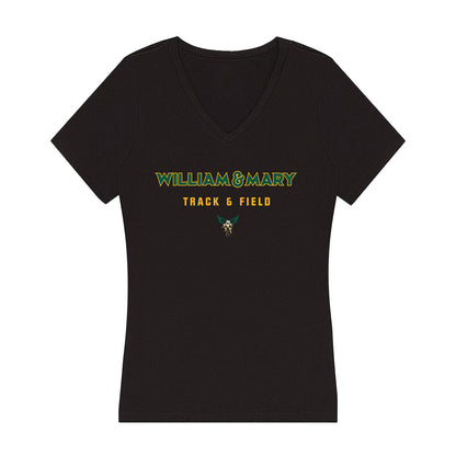 William & Mary - NCAA Women's Track & Field : Emily Ervin - Women's V-Neck T-Shirt-0