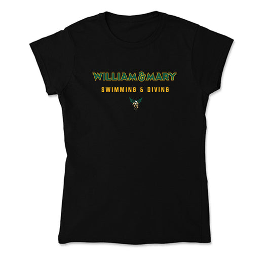 William & Mary - NCAA Men's Swimming & Diving : Logan McDonald - Soft Style Women’s T-Shirt-0