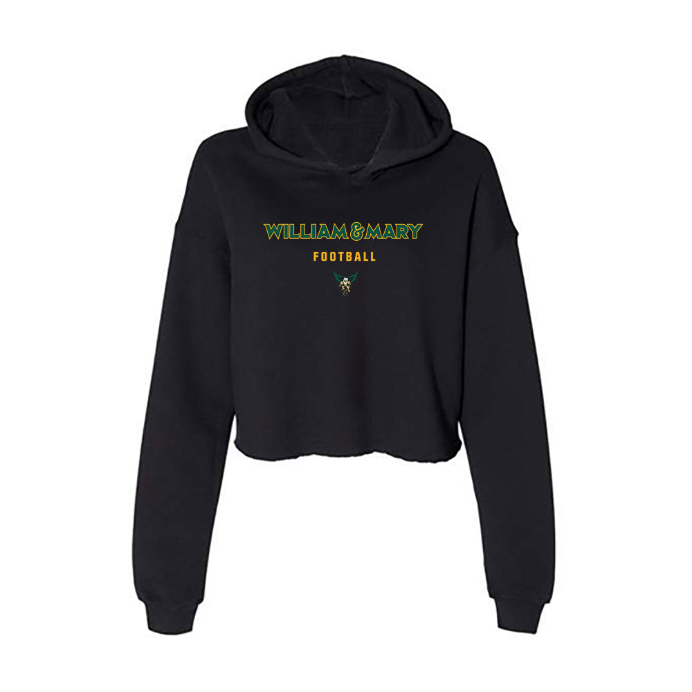 William & Mary - NCAA Football : Jack Toscano - Women's Crop Fleece Hoodie-0