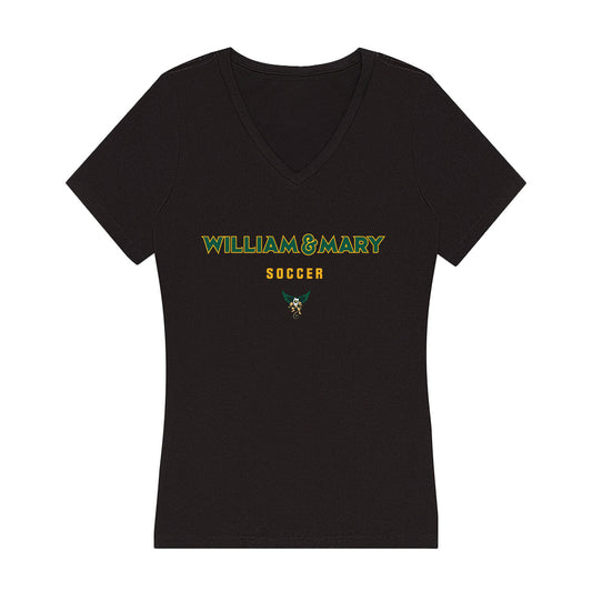 William & Mary - NCAA Men's Soccer : Evan Rabush - Women's V-Neck T-Shirt-0