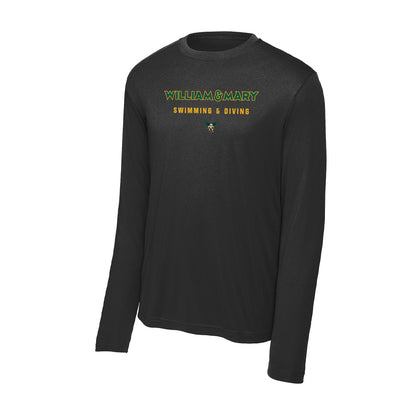 William & Mary - NCAA Men's Swimming & Diving : Logan McDonald - Activewear Long Sleeve T-Shirt