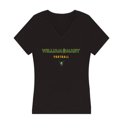 William & Mary - NCAA Football : Elijah Rainer - Women's V-Neck T-Shirt-0