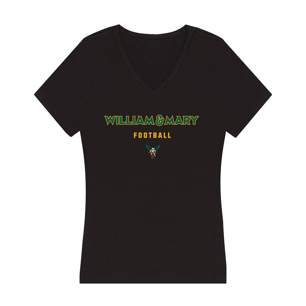 William & Mary - NCAA Football : Branson Leduc-Mattox - Women's V-Neck T-Shirt-0